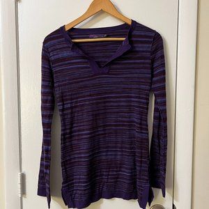 Prana long sleeve knit shirt — Large — Purple